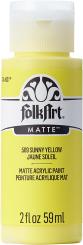 Plaid Folkart - Matte Premium Acrylfarbe - 59ml Sunny Yellow / Sonniges Gelb Sunny Yellow / Sonniges Gelb