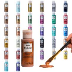Plaid Folkart - Metallic Premium Acrylfarbe - 59ml 