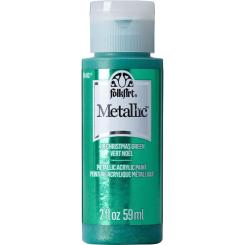 Plaid Folkart - Metallic Premium Acrylfarbe - 59ml Christmas Green / Weihnachtsgrün Christmas Green / Weihnachtsgrün