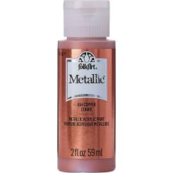 Plaid Folkart - Metallic Premium Acrylfarbe - 59ml Copper / Kupfer Copper / Kupfer