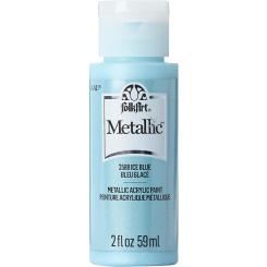 Plaid Folkart - Metallic Premium Acrylfarbe - 59ml Ice Blue / Eisblau Ice Blue / Eisblau