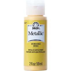 Plaid Folkart - Metallic Premium Acrylfarbe - 59ml Inca Gold / Inka-Gold Inca Gold / Inka-Gold