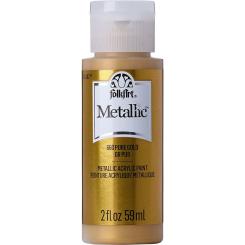 Plaid Folkart - Metallic Premium Acrylfarbe - 59ml Pure Gold / Reines Gold Pure Gold / Reines Gold