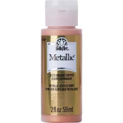 Plaid Folkart - Metallic Premium Acrylfarbe - 59ml Radiant Copper / Strahlendes Kupfer Radiant Copper / Strahlendes Kupfer