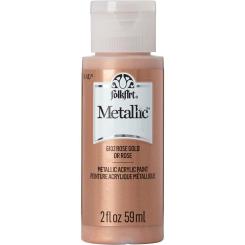 Plaid Folkart - Metallic Premium Acrylfarbe - 59ml Rose Gold Rose Gold