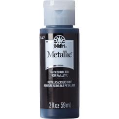 Plaid Folkart - Metallic Premium Acrylfarbe - 59ml Sequin Black / Sequin Schwarz Sequin Black / Sequin Schwarz