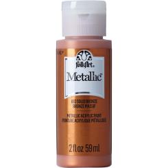 Plaid Folkart - Metallic Premium Acrylfarbe - 59ml Solid Bronze  Solid Bronze 