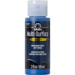 Plaid Folkart - Multi-Surface Satin Acrylfarbe - 59ml Indigo Night / Blau Indigo Night / Blau