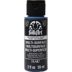 Plaid Folkart - Multi-Surface Satin Acrylfarbe - 59ml Prusssian Blau / Preussisch Blau Prusssian Blau / Preussisch Blau