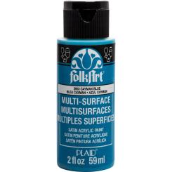 Plaid Folkart - Multi-Surface Satin Acrylfarbe - 59ml cayman blue / Kaimanblau cayman blue / Kaimanblau