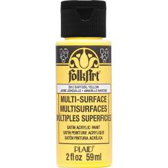 Plaid Folkart - Multi-Surface Satin Acrylfarbe - 59ml daffodil yellow / Narzissengelb daffodil yellow / Narzissengelb