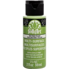 Plaid Folkart - Multi-Surface Satin Acrylfarbe - 59ml fresh foliage / Laubgrün fresh foliage / Laubgrün