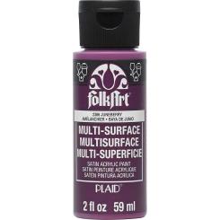 Plaid Folkart - Multi-Surface Satin Acrylfarbe - 59ml juneberry / Junebeere juneberry / Junebeere