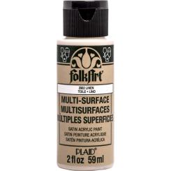 Plaid Folkart - Multi-Surface Satin Acrylfarbe - 59ml linen / Leinen linen / Leinen