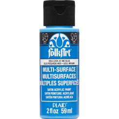 Plaid Folkart - Multi-Surface Satin Acrylfarbe - 59ml look at me blue / Blau look at me blue / Blau