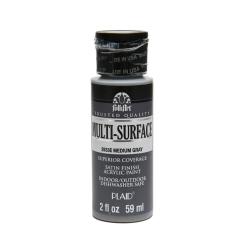 Plaid Folkart - Multi-Surface Satin Acrylfarbe - 59ml medium gray / Mittelgrau medium gray / Mittelgrau