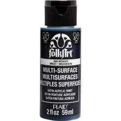 Plaid Folkart - Multi-Surface Satin Acrylfarbe - 59ml midnight / Mitternachts Blau midnight / Mitternachts Blau