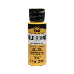 Plaid Folkart - Multi-Surface Satin Acrylfarbe - 59ml moon yellow / Mondgelb moon yellow / Mondgelb