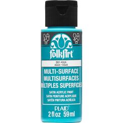 Plaid Folkart - Multi-Surface Satin Acrylfarbe - 59ml paint aqua / Aquagrün paint aqua / Aquagrün