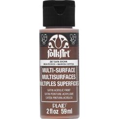 Plaid Folkart - Multi-Surface Satin Acrylfarbe - 59ml paint bark brown / Rinden Braun paint bark brown / Rinden Braun