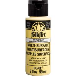Plaid Folkart - Multi-Surface Satin Acrylfarbe - 59ml pale yellow / Hellgelb pale yellow / Hellgelb