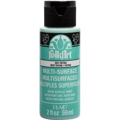 Plaid Folkart - Multi-Surface Satin Acrylfarbe - 59ml patina / Patinagrün patina / Patinagrün