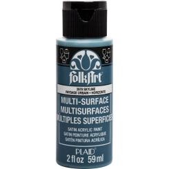 Plaid Folkart - Multi-Surface Satin Acrylfarbe - 59ml skyline / Himmelblau skyline / Himmelblau
