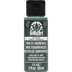 Plaid Folkart - Multi-Surface Satin Acrylfarbe - 59ml thicket / Dunkelgrün thicket / Dunkelgrün