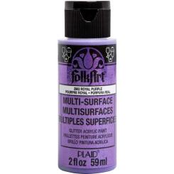 Plaid Folkart - Multi-Surface Spezial Acrylfarbe - 59ml Glitter Royal Purple Glitter Royal Purple