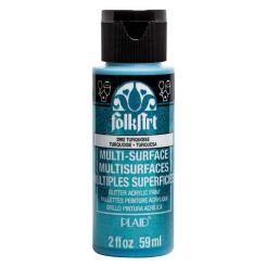 Plaid Folkart - Multi-Surface Spezial Acrylfarbe - 59ml Glitter Türkis Glitter Türkis