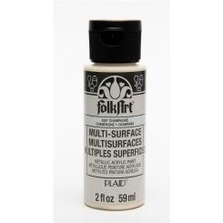Plaid Folkart - Multi-Surface Spezial Acrylfarbe - 59ml Metallic Champagner Metallic Champagner