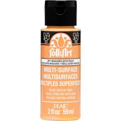 Plaid Folkart - Multi-Surface Spezial Acrylfarbe - 59ml Pearl Mandarin Satin Pearl Mandarin Satin