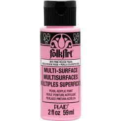 Plaid Folkart - Multi-Surface Spezial Acrylfarbe - 59ml Pearl Pink Rouge Pearl Pink Rouge
