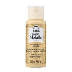Plaid Folkart - Sugar Metallic Premium Acrylfarbe - 59ml Golden Light Golden Light