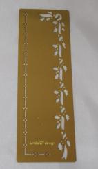 Prägeschablone Blätter Borte 5x14,5cm 