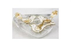 Prima Holiday lights birds gold/weiß 3 ST 