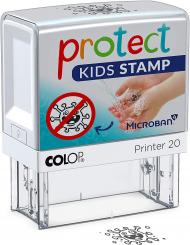 Protect Kids Stempel „Stop Corona“ Hilfe beim Händewaschen 120x190x35mm 