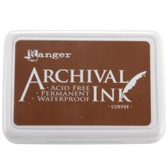Ranger Archival Ink Stempelkissen - Feinkontur/Wasserfest Coffee Coffee