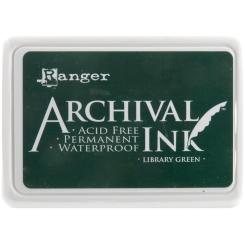 Ranger Archival Ink Stempelkissen - Feinkontur/Wasserfest Library Green Library Green