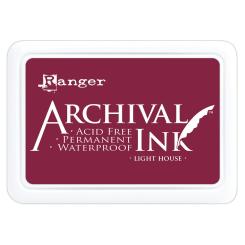 Ranger Archival Ink Stempelkissen - Feinkontur/Wasserfest Light House / Weinrot Light House / Weinrot