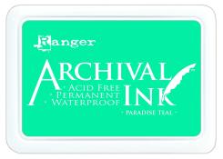 Ranger Archival Ink Stempelkissen - Feinkontur/Wasserfest Paradise Teal Paradise Teal