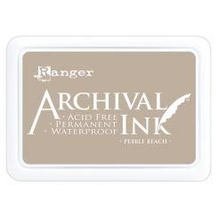 Ranger Archival Ink Stempelkissen - Feinkontur/Wasserfest Pebble Beach / Kies Grau Pebble Beach / Kies Grau