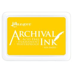 Ranger Archival Ink Stempelkissen - Feinkontur/Wasserfest Sun Dazed / Sonnen Gelb Sun Dazed / Sonnen Gelb