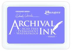Ranger Archival Ink Stempelkissen - Feinkontur/Wasserfest Violet by Wendy Vecchi Violet by Wendy Vecchi