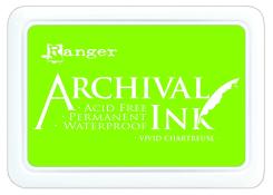 Ranger Archival Ink Stempelkissen - Feinkontur/Wasserfest Vivid Chartreuse Vivid Chartreuse