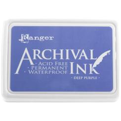 Ranger Archival Ink Stempelkissen - Feinkontur/Wasserfest deep purple deep purple