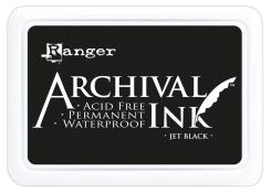 Ranger Archival Ink Stempelkissen - Feinkontur/Wasserfest jet black ( schwarz ) jet black ( schwarz )