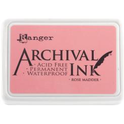 Ranger Archival Ink Stempelkissen - Feinkontur/Wasserfest rose madder rose madder