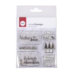 Rayher Clear Stempel - "Weihnachtsgrüße", 102,5x97mm, 6 Motive 