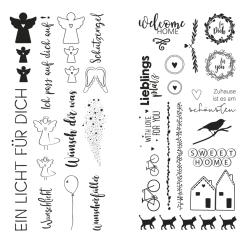 Rayher Wasser-Transferfolie, Home + Schutzengel - 2 Bögen 10x21cm 